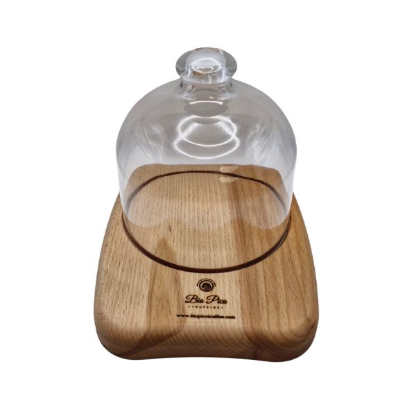 Expozant din lemn de măslin pentru trufe